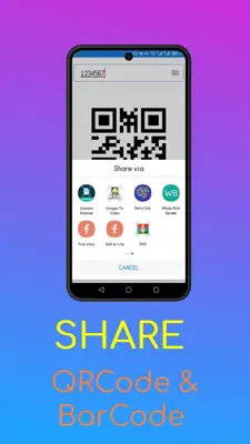 Build and scan barcodes|QR android App screenshot 3